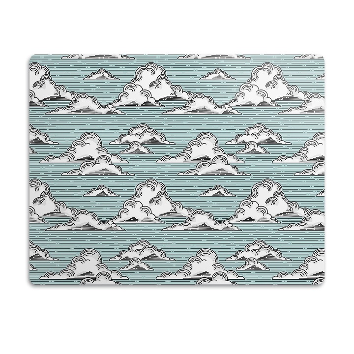 Covor PVC. Tulup. Vinil. Desenarea Norilor. Turcoaz. 60x40 cm. 010250340020100030590