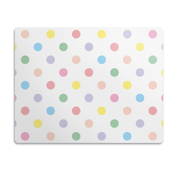 Covor PVC. Tulup. Vinil. Puncte Colorate. Multicolor. 90x60 cm. 010250340030100030646