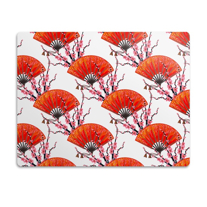 Covor PVC. Tulup. Vinil. Fani Japonezi. Portocaliu. 90x60 cm. 010250340030100030684