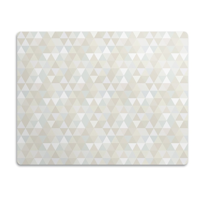 Covor PVC. Tulup. Vinil. Model Triunghi. Bej. 90x60 cm. 010250340030100030421