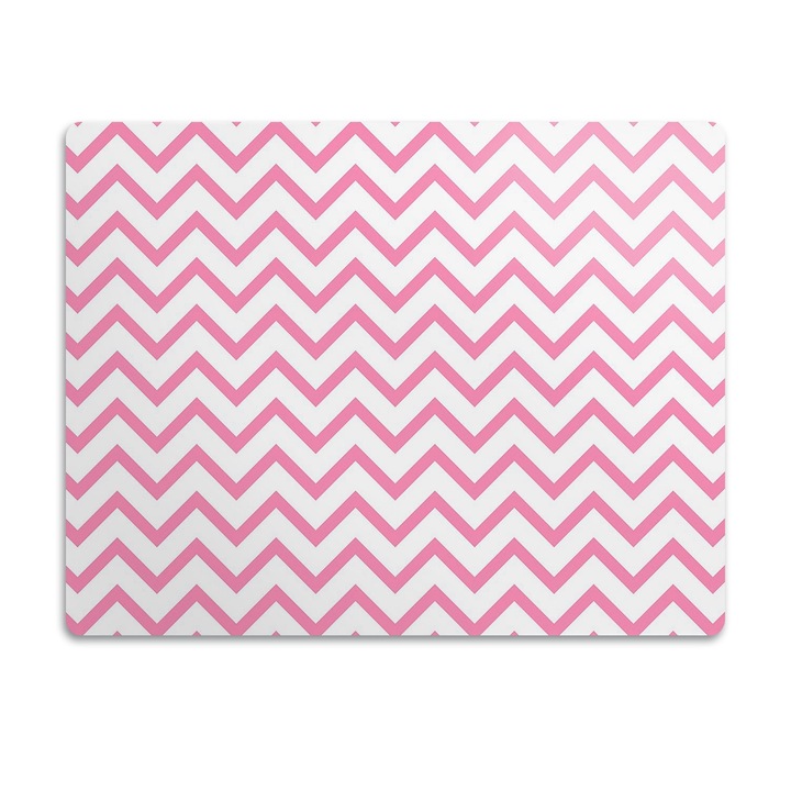 Covor PVC. Tulup. Vinil. Zigzag Roz. Roz. 90x60 cm. 010250340030100030347