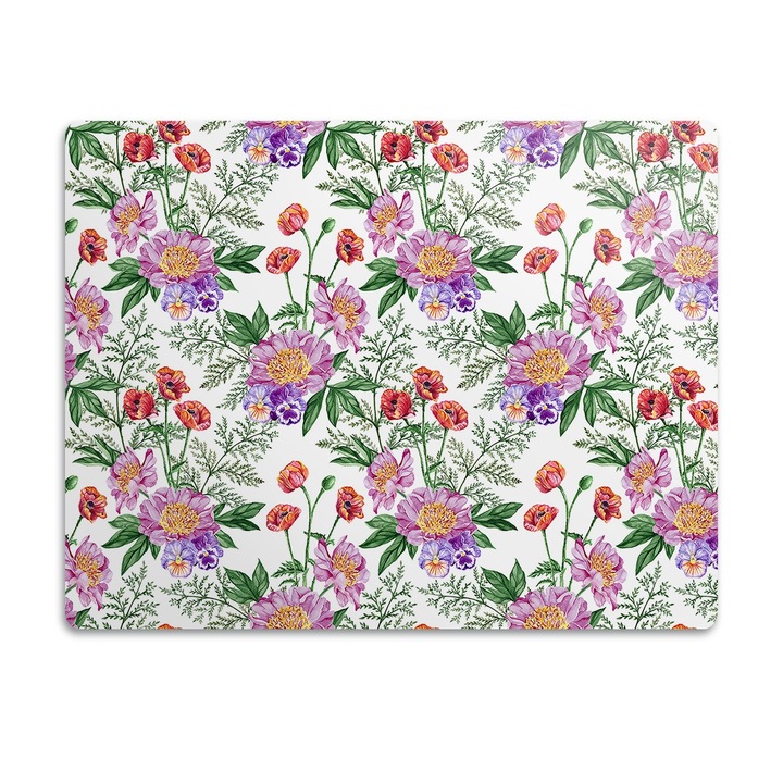 Covor PVC. Tulup. Vinil. Buchet De Bujor. Multicolor. 90x60 cm. 010250340030100030453