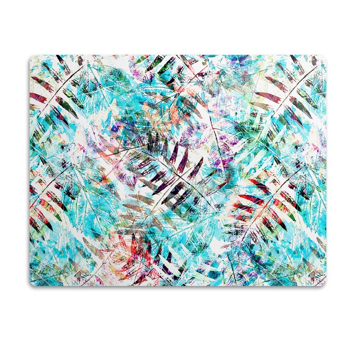 Covor PVC. Tulup. Vinil. Amprente De Frunze. Multicolor. 90x60 cm. 010250340030100029869