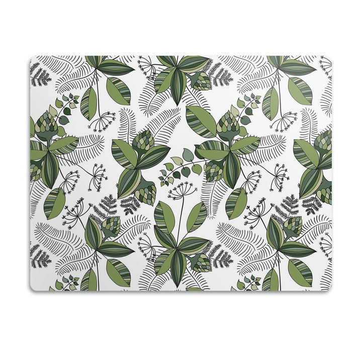 Covor PVC. Tulup. Vinil. Model Botanic. Verde. 90x60 cm. 010250340030100030631