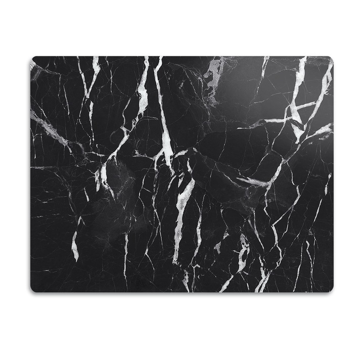 Covor PVC. Tulup. Vinil. Marmura Neagra. Negru. 60x40 cm. 010250340020100013336