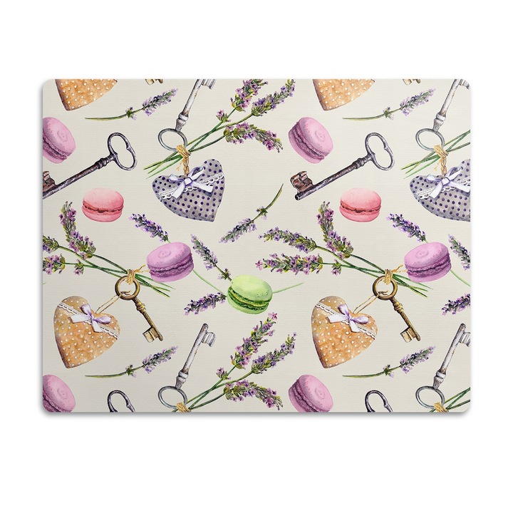 Covor PVC. Tulup. Vinil. Inimi Si Turta Dulce. Multicolor. 90x60 cm. 010250340030100030374