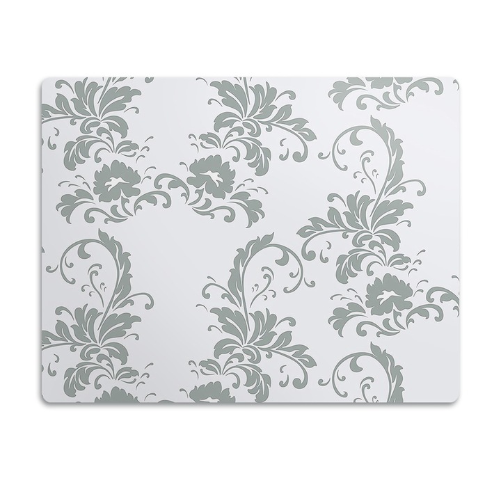 Covor PVC. Tulup. Vinil. Ornament De Liliac. Gri. 45x35 cm. 010250340010100013008