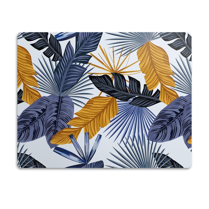 Covor PVC. Tulup. Vinil. Frunze De Palmier. Galben. 90x60 cm. 010250340030100029930