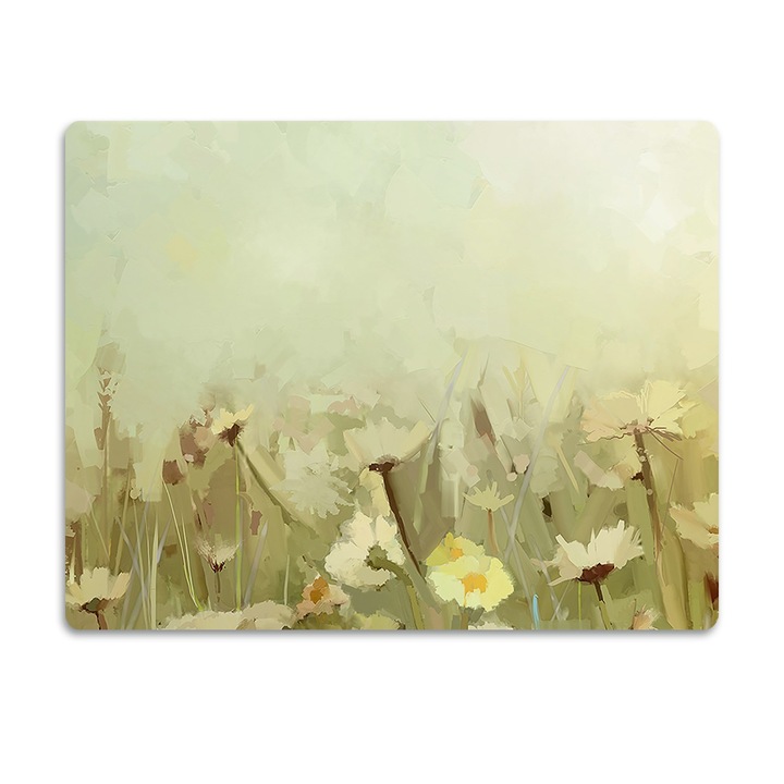 Covor PVC. Tulup. Vinil. Flori De Camp. Galben. 90x60 cm. 010250340030100012471