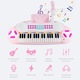 Детски музикален комплект с MP3 електронен орган LikeSmart Piano Music Show, 37 клавиша, 8 инструментални звука и музикални ритми, Микрофон, USB кабел, Табуретка, Розов