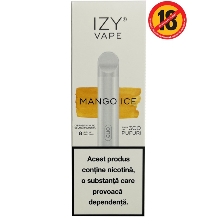 IZY ONE Mango Ice, dispozitiv pentru vapat cu aroma de mango, cu nicotina