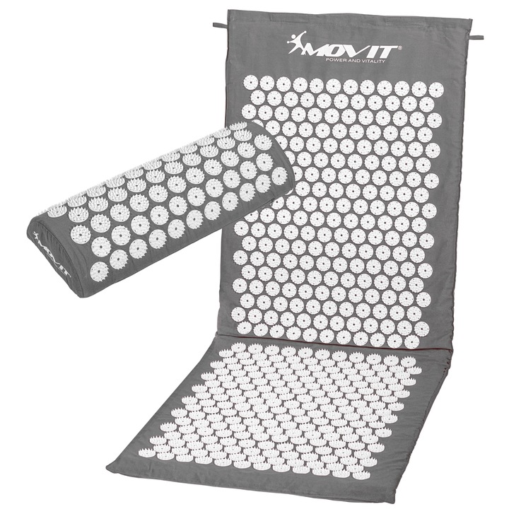 Covoras de presopunctura MOVIT® cu perna 130x50, gri