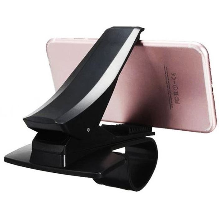 Műszerfali klip tartó, univerzális, állítható, fekete