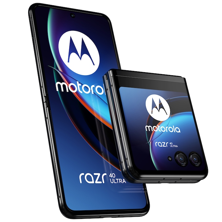 Motorola razr 40 Ultra Mobiltelefon, Kártyafüggetlen, Dual SIM, 8GB RAM, 256GB, Fekete