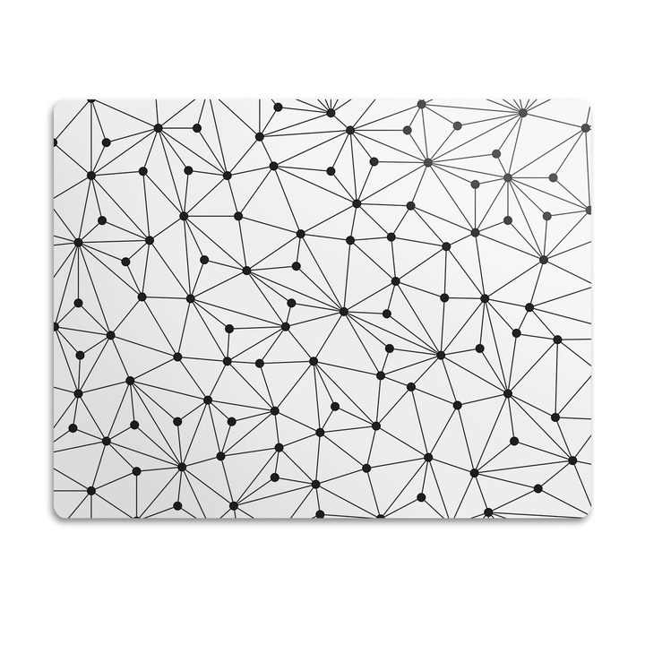 Covor PVC. Tulup. Vinil. Strokes Dots. Negru. 90x60 cm. 010250340030100007898