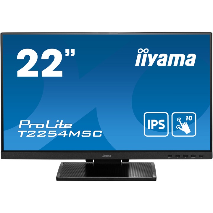 Érintőmonitor, IIYAMA PROLITE T2254MSC-B1AG 21.5IN/PCAP 10P TOUCH 1920X1080 IPS 250