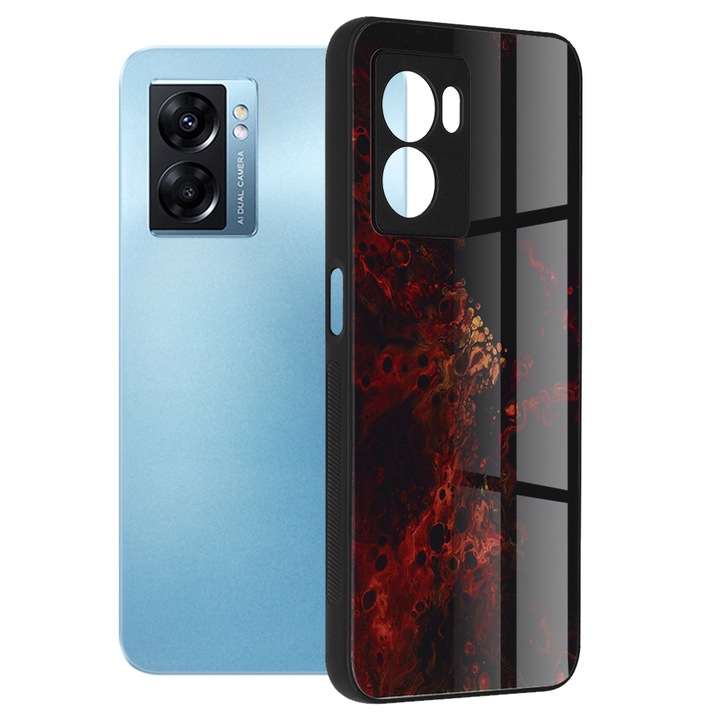 Капак за Oppo A77, Поликарбонат, Red Nebula