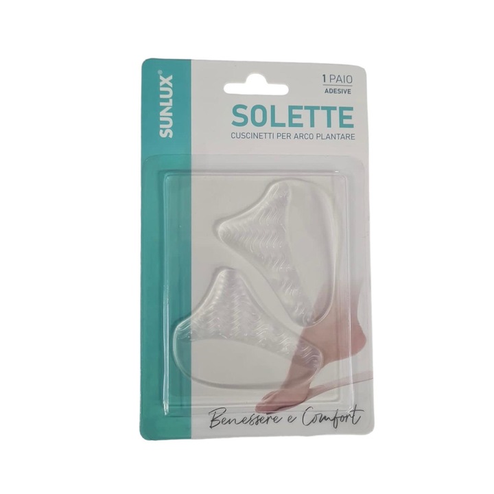 Set branturi gel pentru pantofi, ortopedic, transparente, 2 buc. 7832447