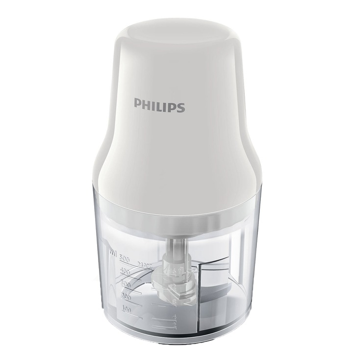 Зеленчукорезачка Philips HR1393/00, 450 W, 1 скорост, 0.7 л, Бяла