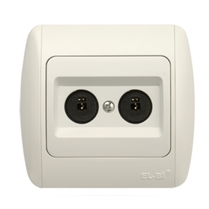 Priza Dubla HI-FI Elbi Zirve Alb