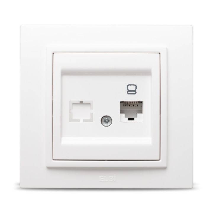 Priza UTP RJ45 Cat6E Elbi Zena ST Alb