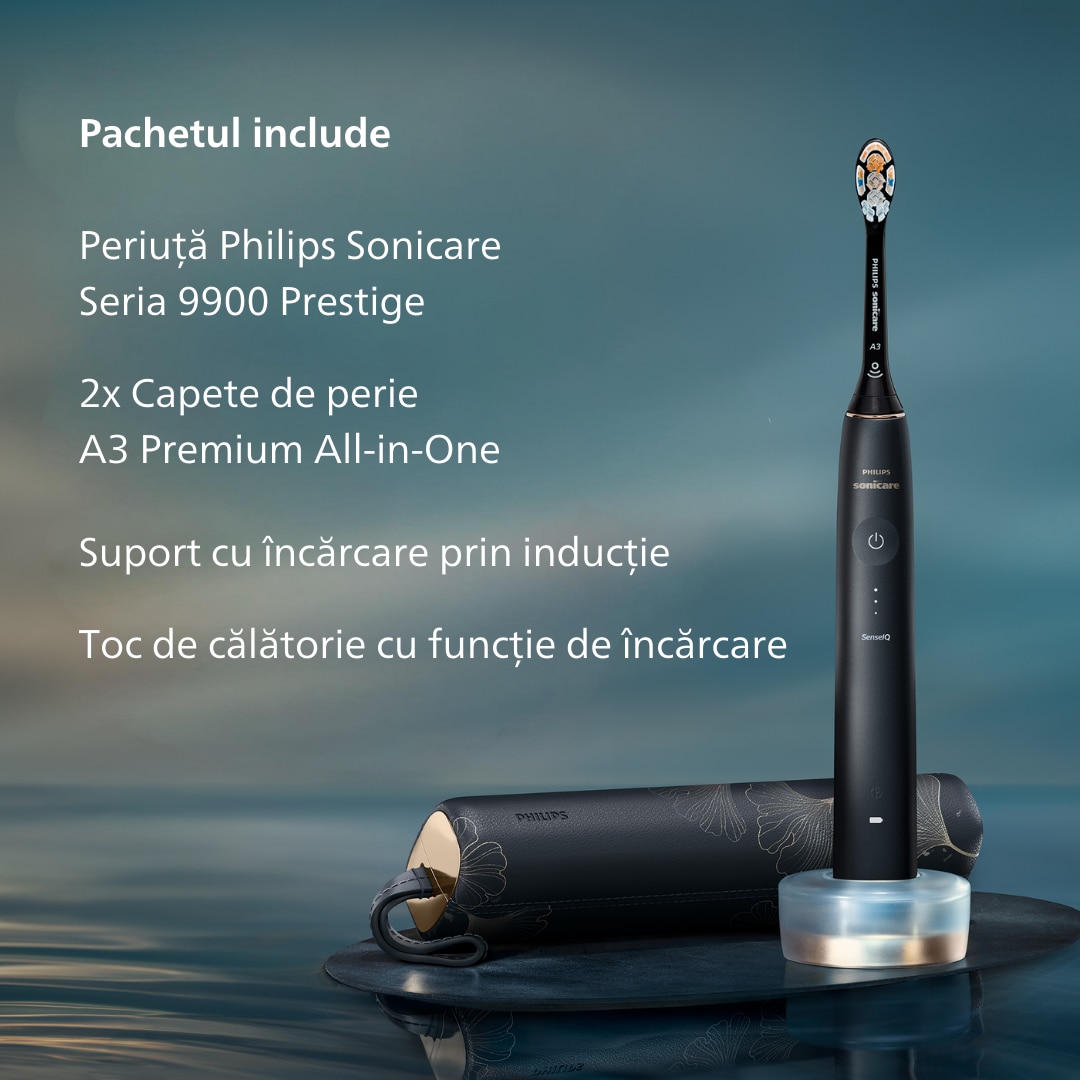 Periuta electrica sonica Philips Prestige 9900 HX9992/42, 62000