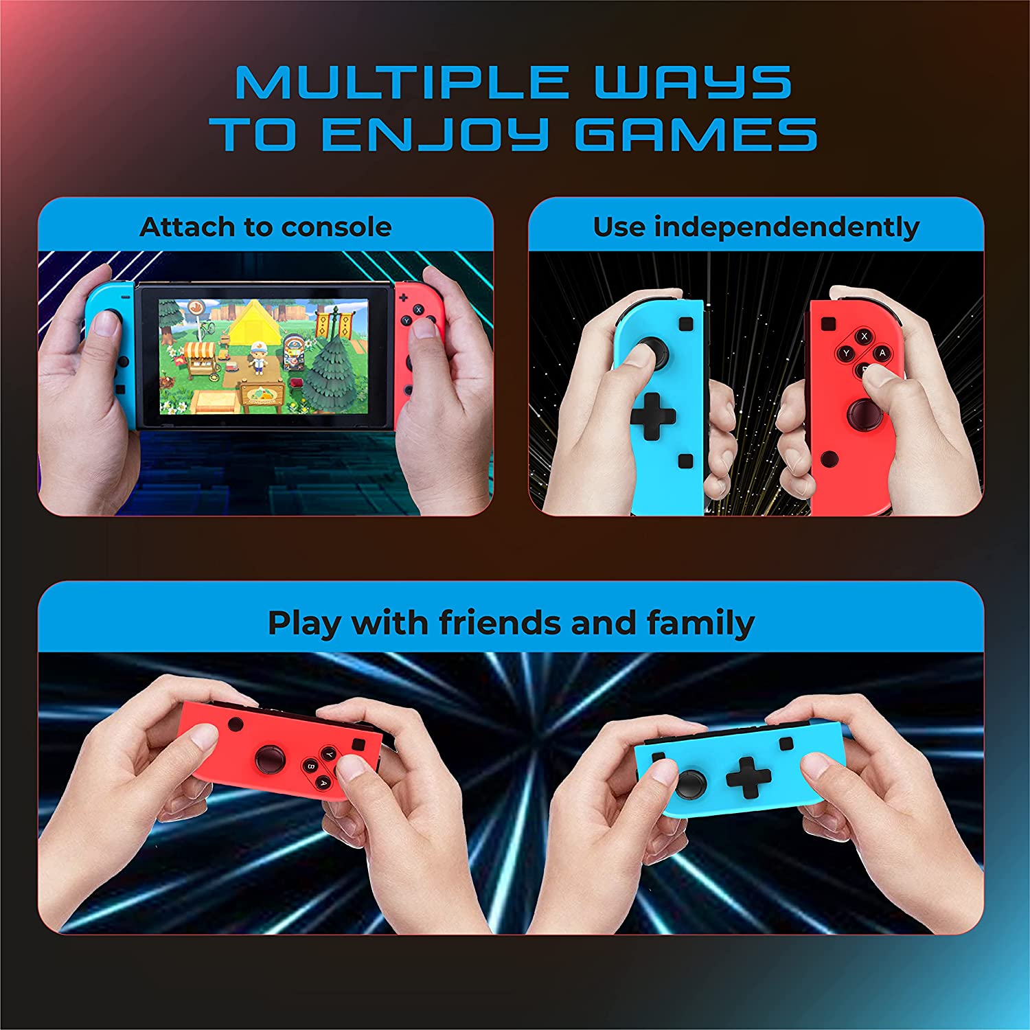 Switch Controlere wireless Joy Con compatibile cu Nintendo Switch