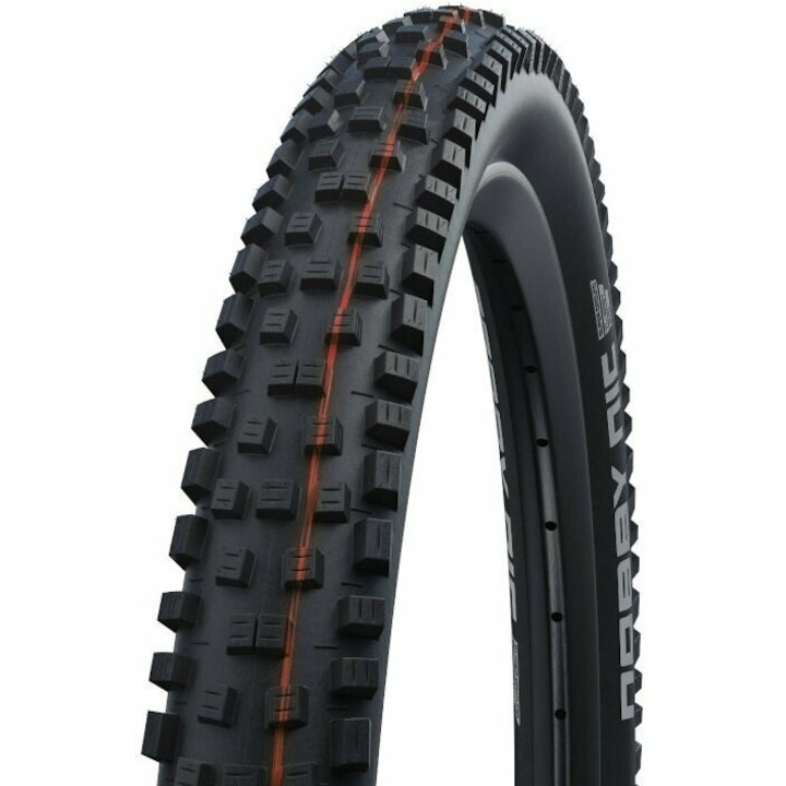 Anvelopa MTB SCHWALBE Nobby Nic EVO TLR, 29x2.40, Talon Pliabil, Carcasa SuperTrail, Duritate Addix Soft (dunga portocalie)