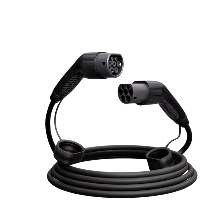 Cablu de incarcare auto Zeda Fit, 32A 22KW, pentru masini electrice Type 2 la Type 2, trifazic, 5 metri, IP 65