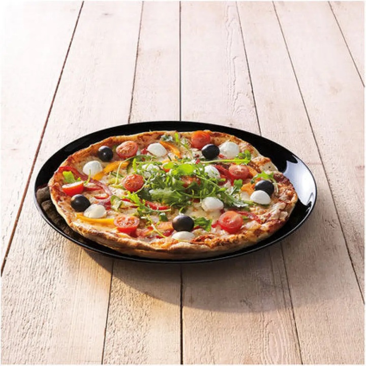 Farfurie pizza Luminarc Friends Time, 32 cm, Negru