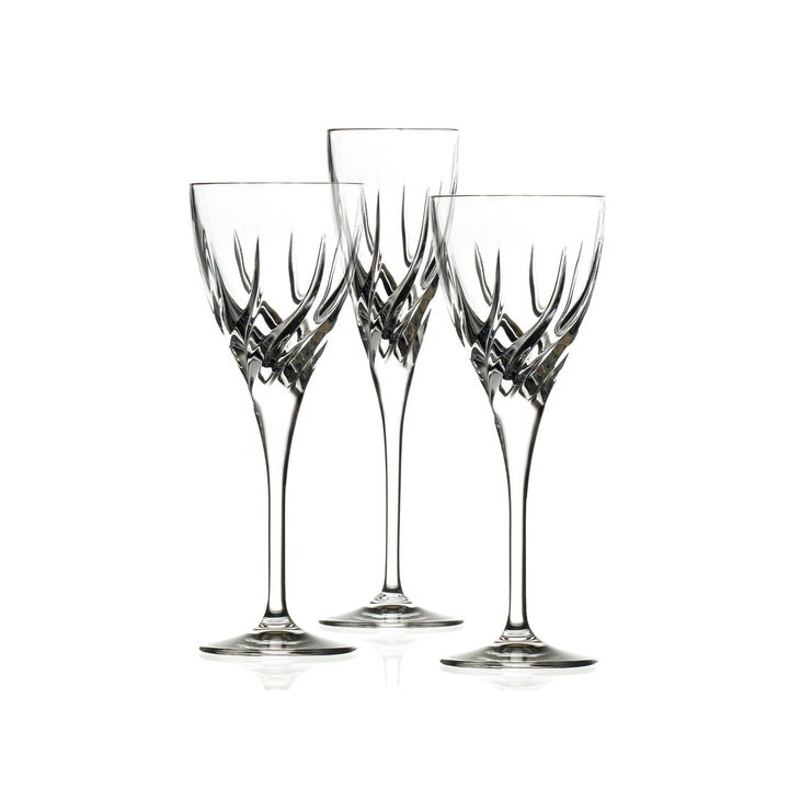 Set 18 pahare cristal RCR TRIX pentru vin, sampanie, 120ml, 180ml, 250 ml