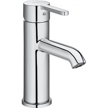 Baterie lavoar Roca Carelia, monocomanda, cartus ceramic, corp neted, fara ventil, Crom