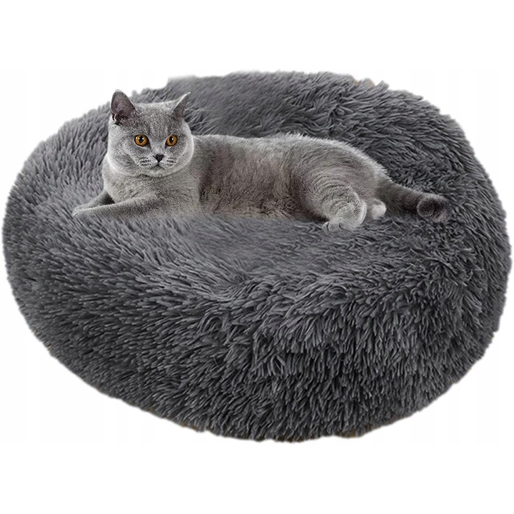 Легло за куче/котка, Тъмносив, 80см