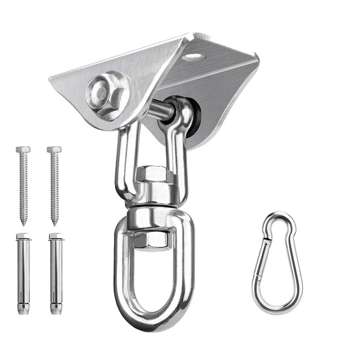 Suport Rotativ Cu Montare Pe Tavan, Pentru Lagan/Hamac, Otel, Argintiu