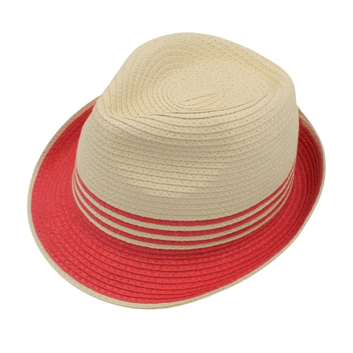 Palarie de plaja barbati nature cu roz