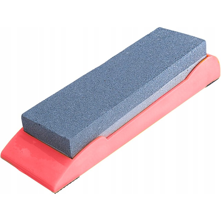 Piatra dubla pentru ascutit cutite, 20 x 5 cm, Rosu/Albastru