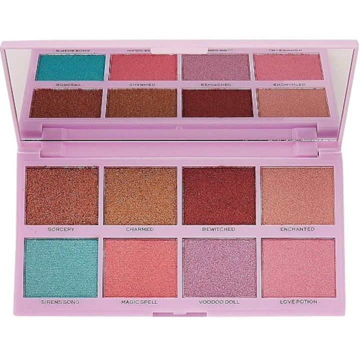 Палитра сенки за очи, Makeup Revolution, Under Your Spell Pigment, 8 нюанса