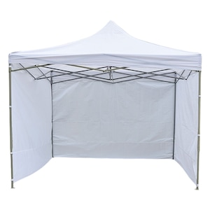 Cort de gradina quick tent, PROCART, 3 pereti laterali, 3x3x3 m, inaltime reglabila, montare usoara, cadru otel, alb