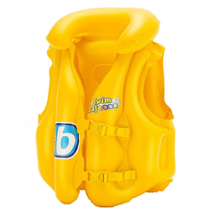 Надуваема жилетка за деца 3-6 години Жълта