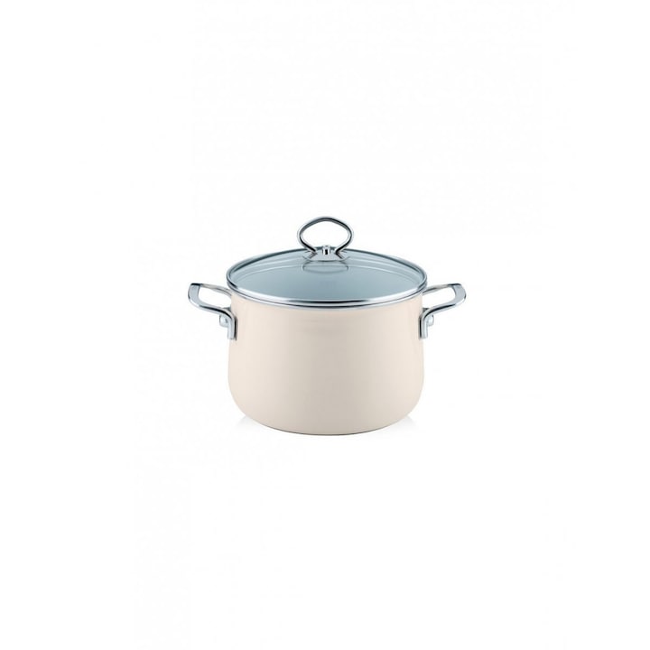 Oala inalta cu capac, Riess, Ceramica, 16 cm, 2 l