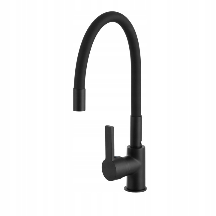 Смесител за кухня, Granitan, Месинг, Гъвкав, Черен