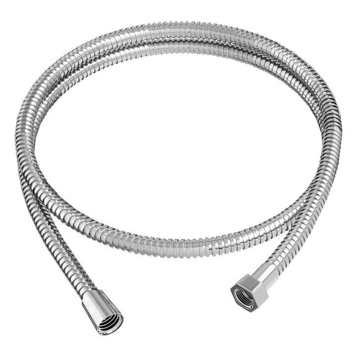 Furtun de dus, Granitan, Metal, Extensibil, 1.5-1.7 m, Gri