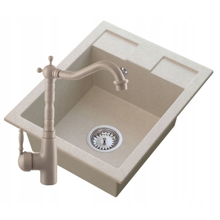 RETRO ZLEWOZMYWAK ZLEW GRANITOWY + BATERIA 400x500