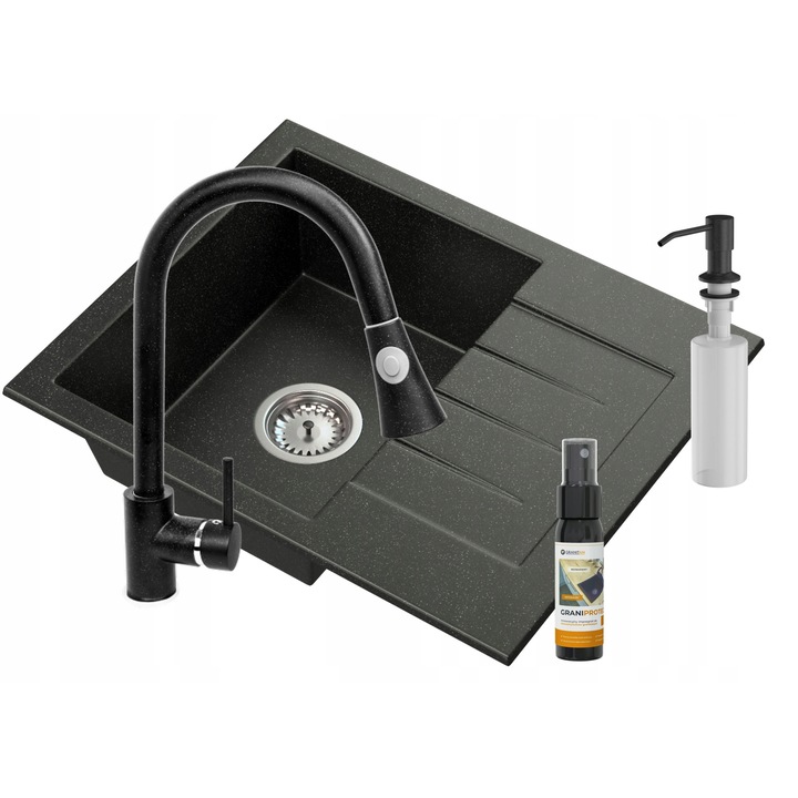 Chiuveta bucatarie, Granitan, Inox, 574x464mm