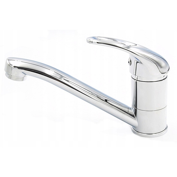 Baterie Chiuveta, Granitan, Alfa, Lucios, Pipa Scurta Rotativa 15.5 cm, Cartus Ceramic 40 mm, Kit Montare Si Racorduri Incluse, Design Minimalist Pentru Orice Baie, Inaltime 11 Cm, Crom