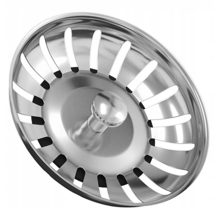 Capac Chiuveta, Granitan, 83 mm, Otel Inoxidabil, Universal, Potrivit Pentru Majoritatea Sifoanelor De Bucatarie, Constructie Rezistenta, Usor De Montat, Durabil Si Estetic, Rezistent La Coroziune, Ideal Pentru Bucatarii Moderne