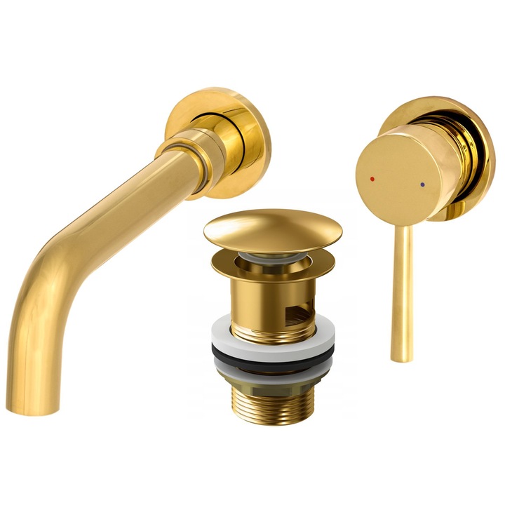 Вграден смесител Granitan, Метал, Златист