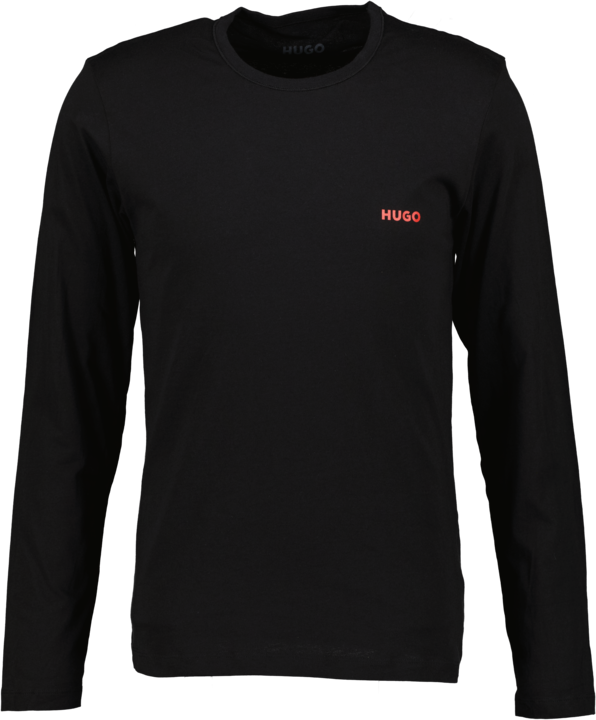 HUGO, Set de bluze de casa cu decolteu la baza gatului - 3 piese, Negru