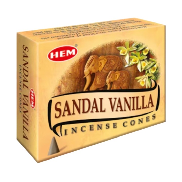 Set 9 x Conuri Parfumate, Santal si Vanilie