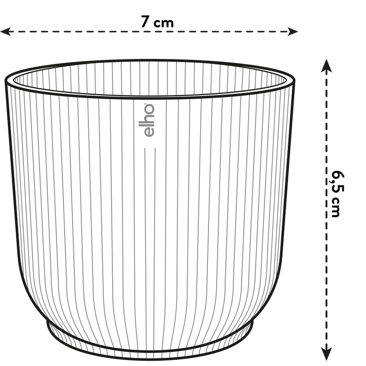 Masca ghiveci Vibes Fold 7cm rotund, culoare roz